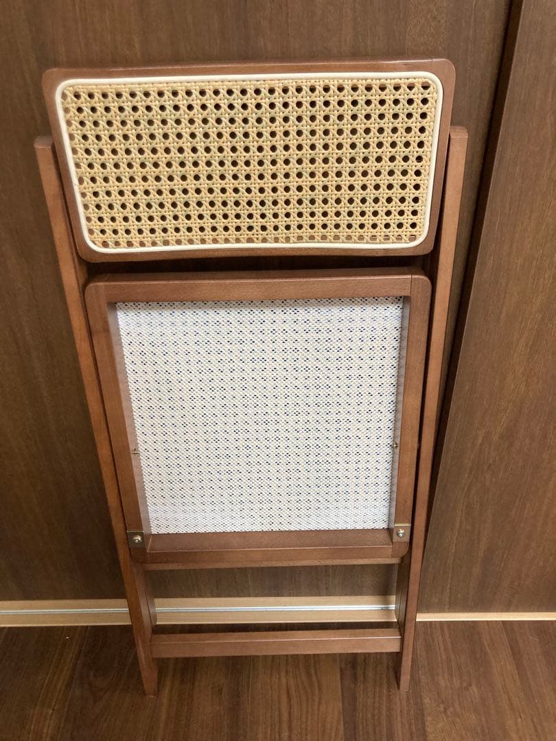 折りたたみ 椅子 ラタンチェア 韓国インテリア 脚カバー付き