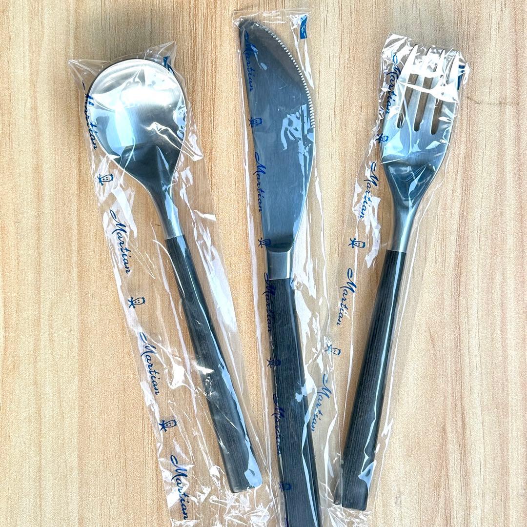 【新品・希少】柳宗理 黒柄カトラリー #2250 15本(3種5人分)セット