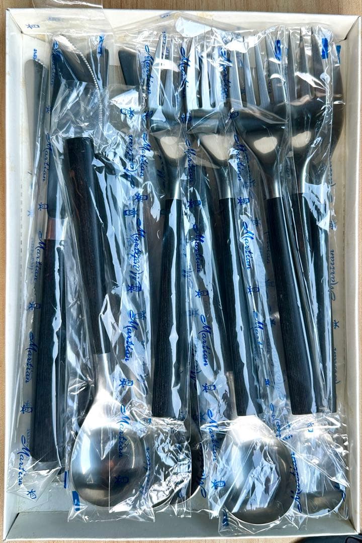 【新品・希少】柳宗理 黒柄カトラリー #2250 15本(3種5人分)セット