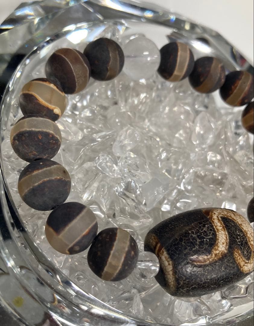 天然石　天珠　如意天珠　線珠　ブレスレット