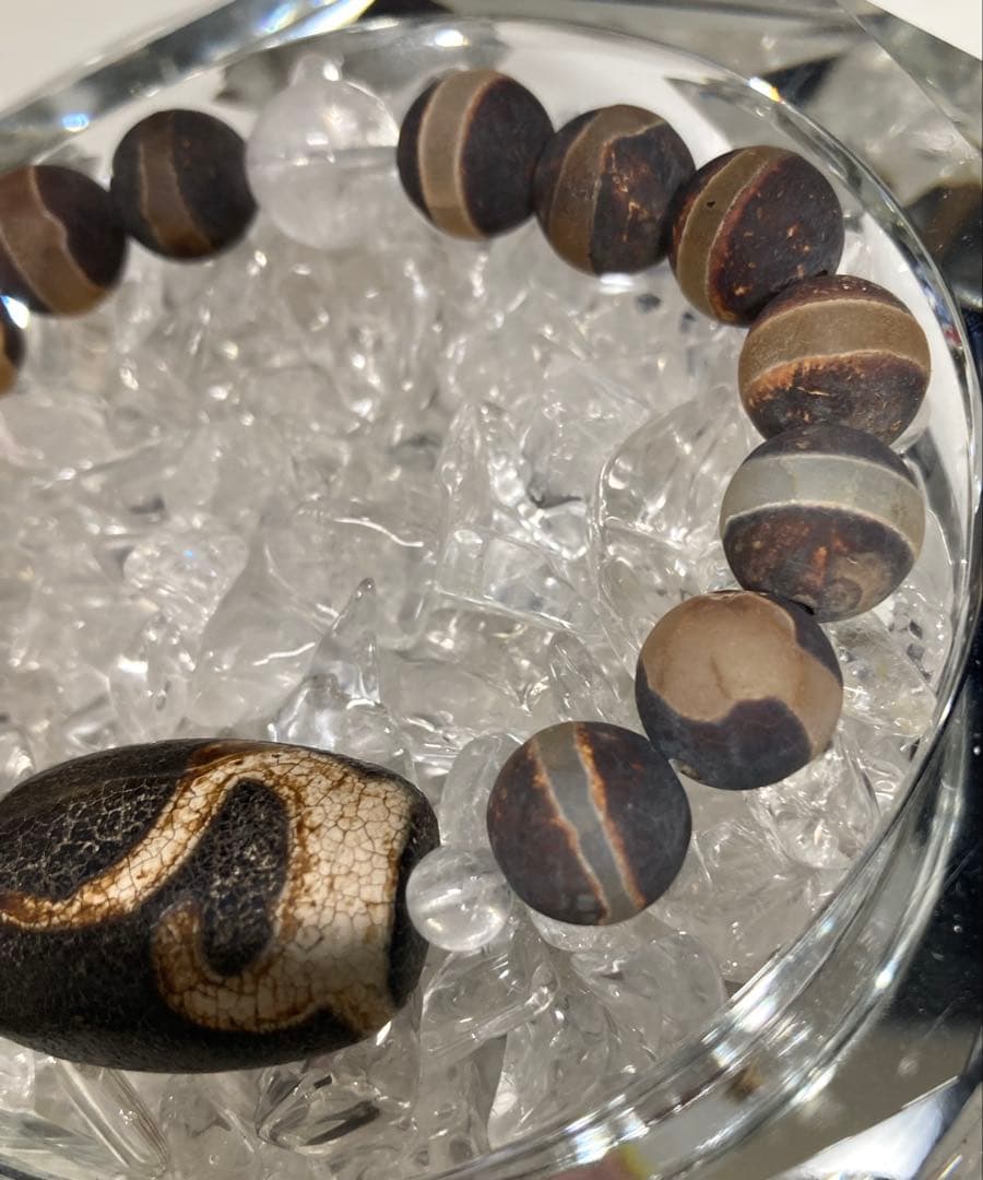 天然石　天珠　如意天珠　線珠　ブレスレット