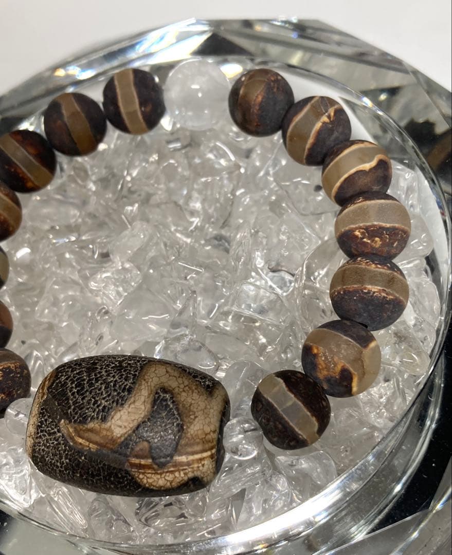 天然石　天珠　如意天珠　線珠　ブレスレット