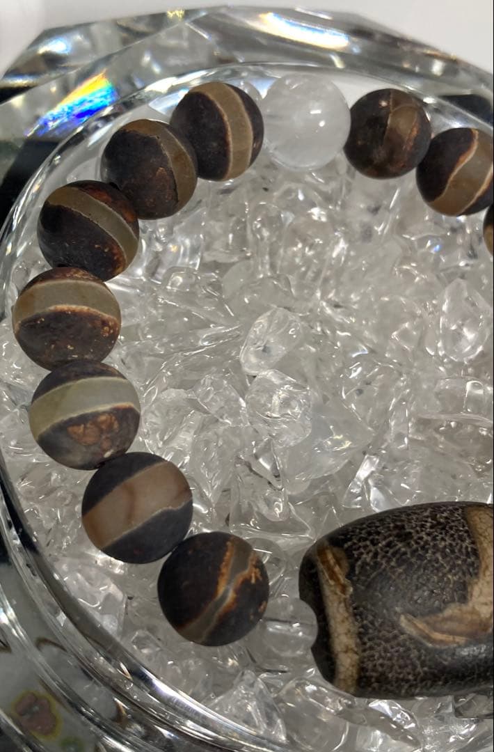 天然石　天珠　如意天珠　線珠　ブレスレット