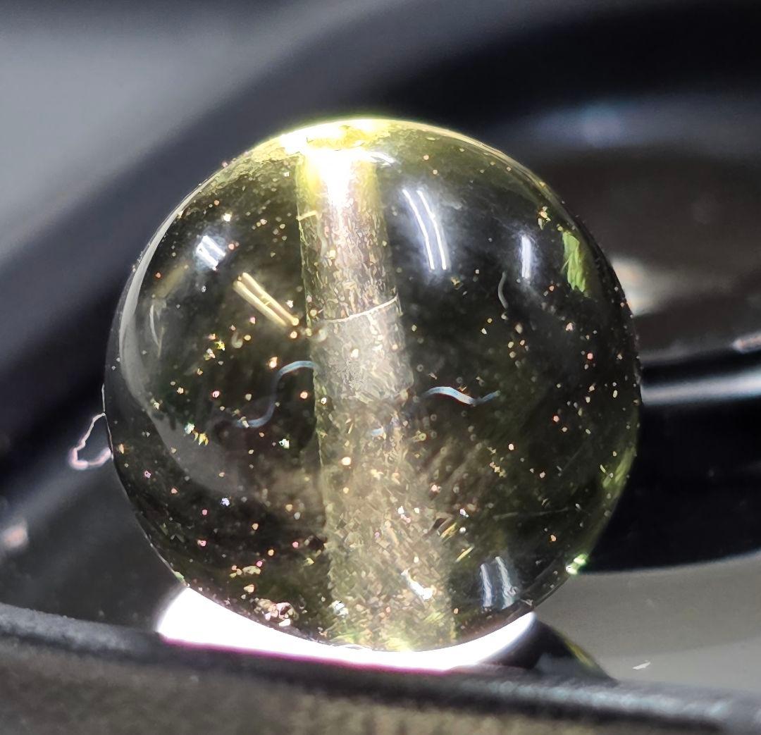 【鑑別級・8mm】天然モルダバイト 1粒（ストーンマーケット購入/宇宙の宝石）