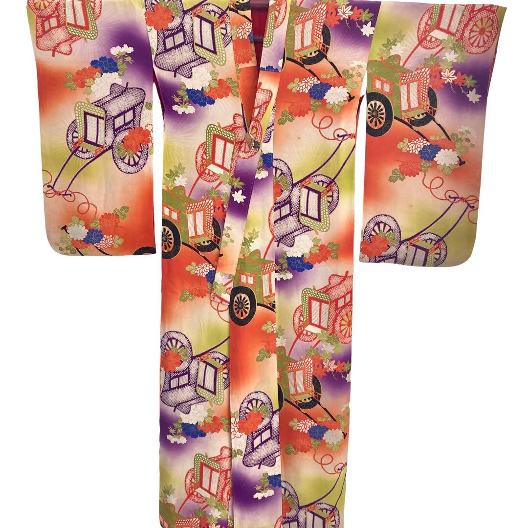 ジュニア　アンティーク　子供着物　七五三　十三詣り　袴　NO14