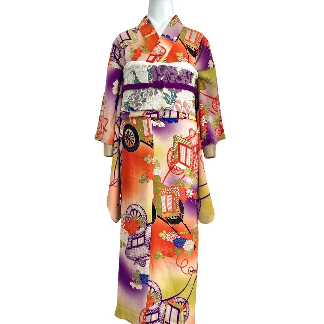 ジュニア　アンティーク　子供着物　七五三　十三詣り　袴　NO14