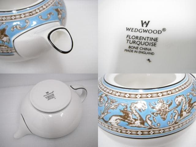 246/ウェッジウッド ティーポット シュガーボックス クリーマー 計3点セット