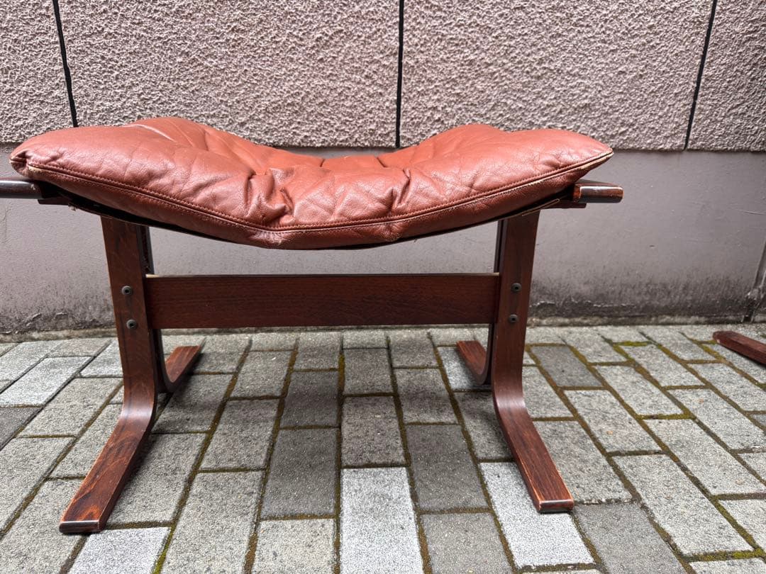 ブラウンレザー リクライニングソファ