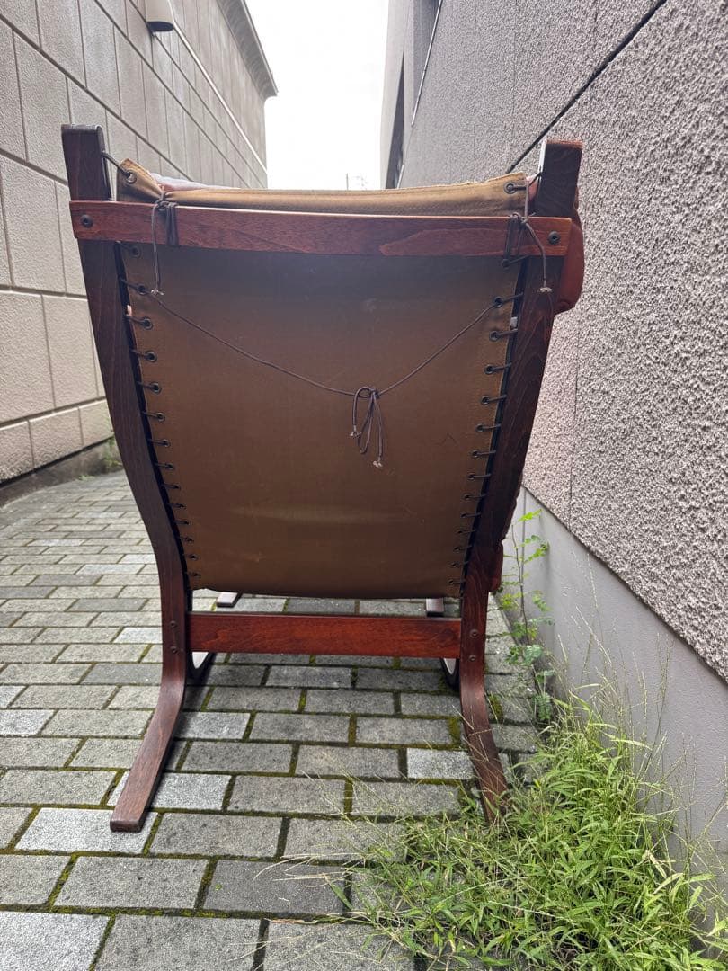 ブラウンレザー リクライニングソファ