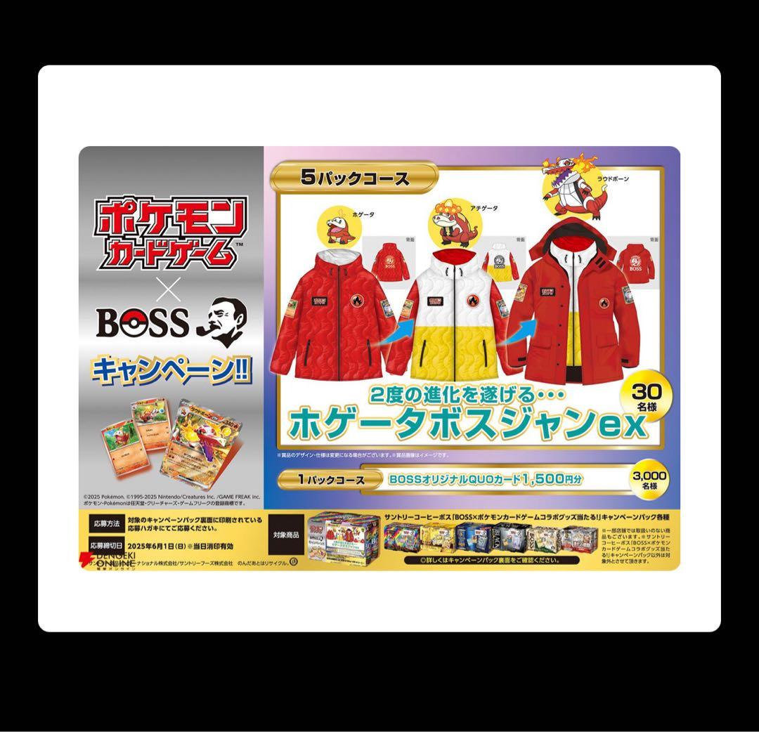 さ*な様 ポケモンカードコラボ ホゲータボスジャン ex BOSS 当選品