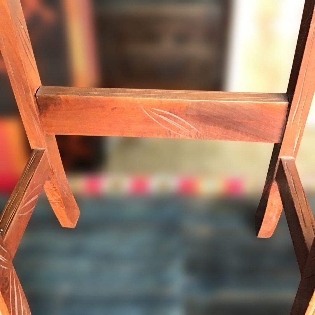 アンティーク軽井沢彫り　花台　収納　家具 櫻