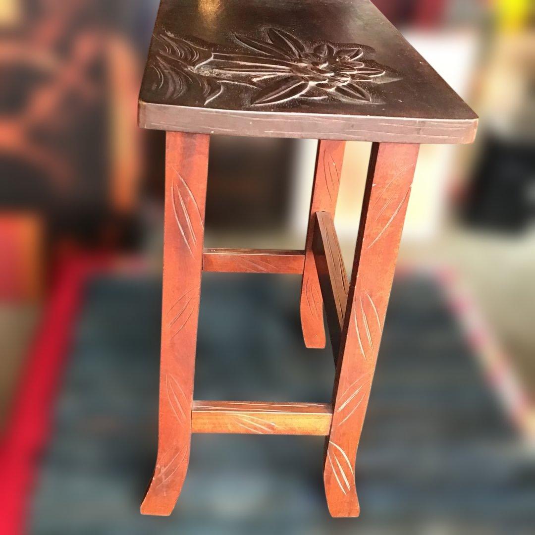 アンティーク軽井沢彫り　花台　収納　家具 櫻