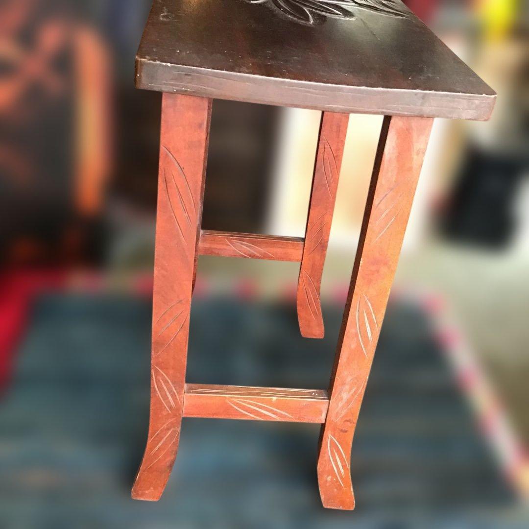 アンティーク軽井沢彫り　花台　収納　家具 櫻