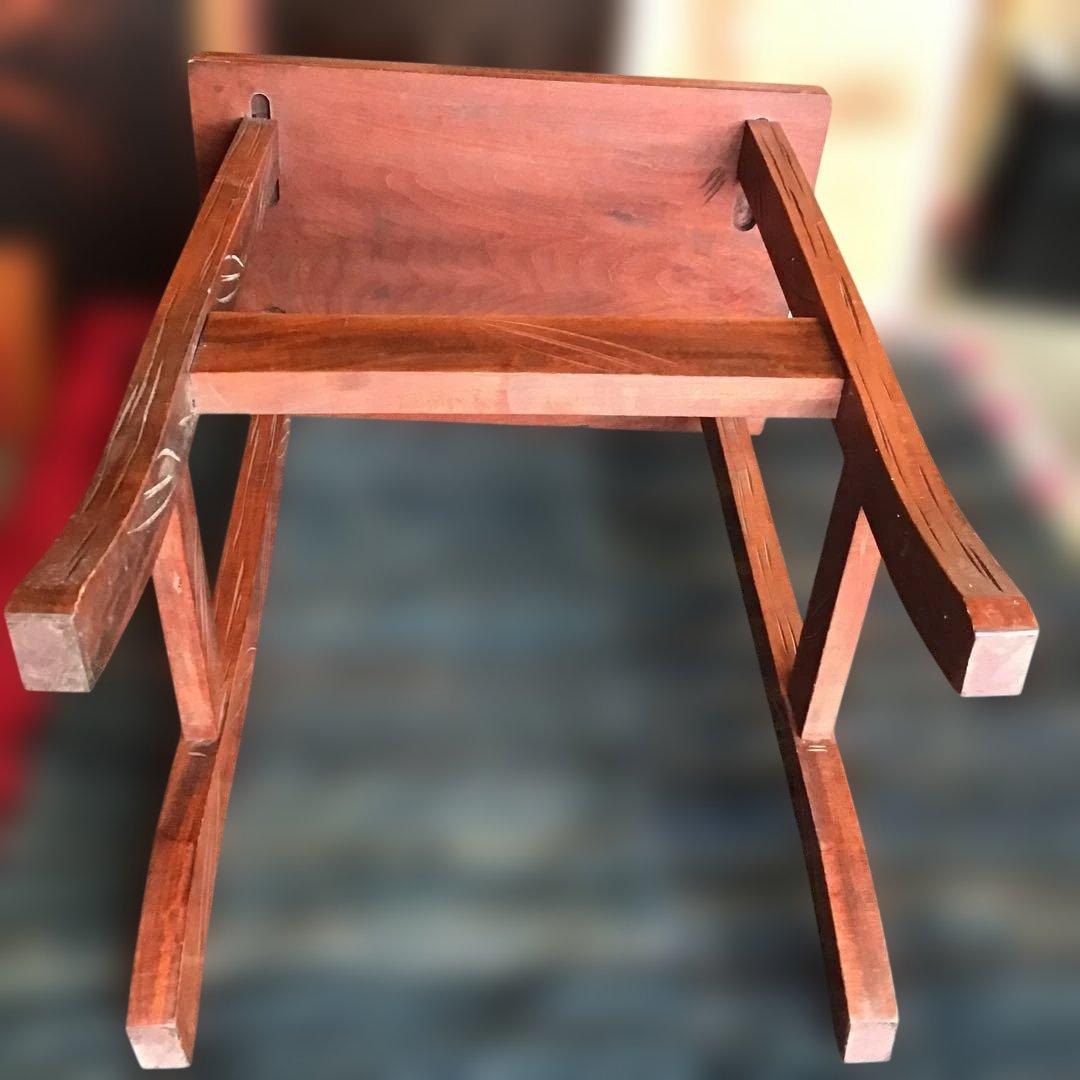 アンティーク軽井沢彫り　花台　収納　家具 櫻