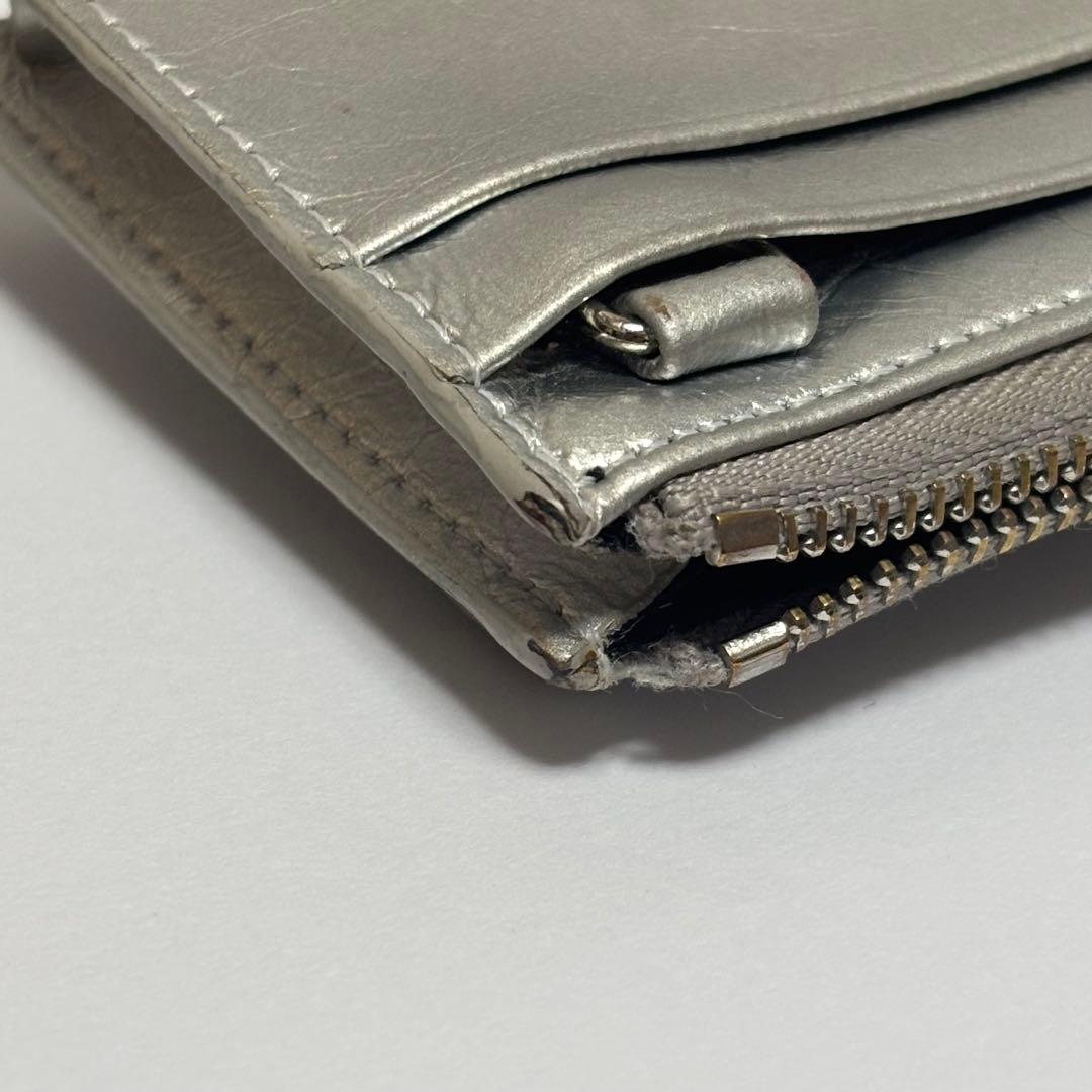 eee イイエ 財布 ウォレット シルバー NANA CHAIN WALLET