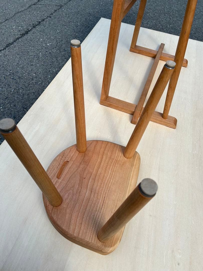 要コメント] ブラックチェリー 無垢材カウンター (椅子のみ) 新品未