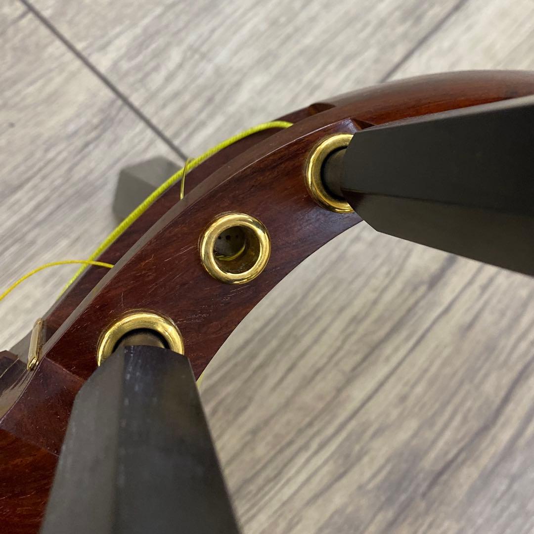 金細　津軽三味線　極太軸　ケース付　全長103㎝　トコヒ　東な7-0210④