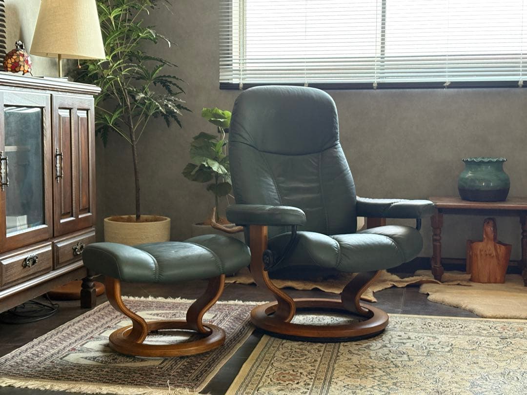 エコーネス　EKORNES ストレスレスチェア　1Pソファ　オットマン付　SZ