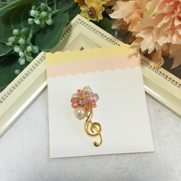 ト音記号 ゴールド♬ネックレス ハンドメイド