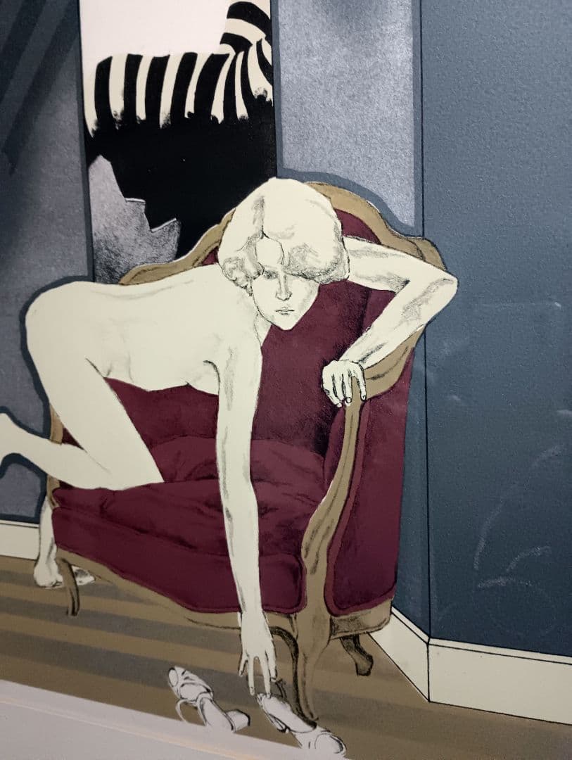 リトグラフ　版画　希少　アールデコ　裸婦　７０年代　非売品　フランス