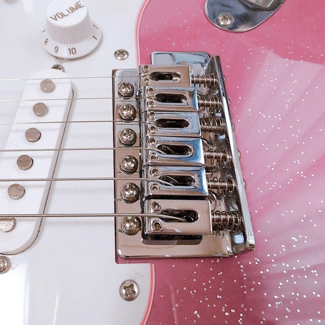 ジプシーローズ GYPSY ROSE エレキギター ピンク 初心者向け 美品