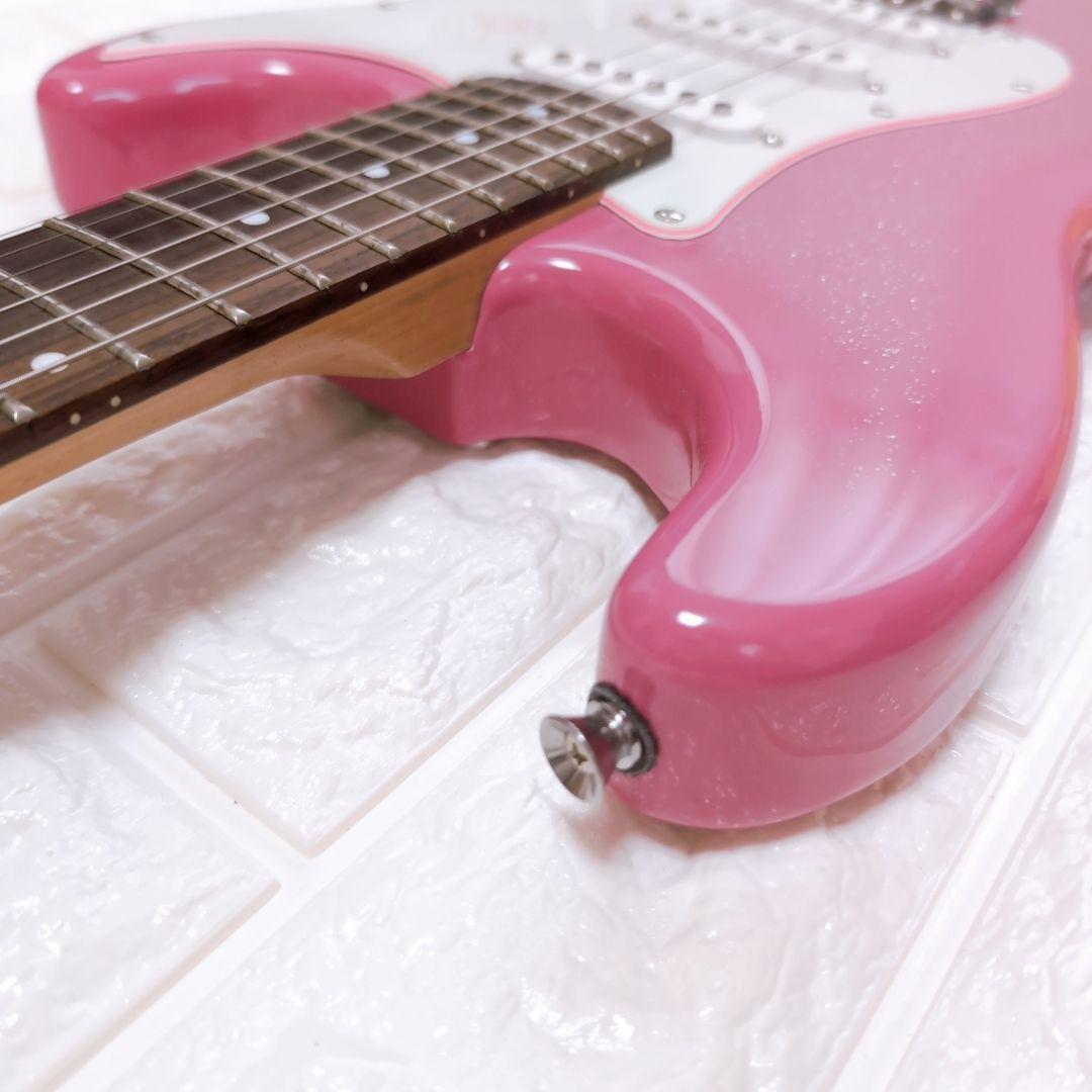 ジプシーローズ GYPSY ROSE エレキギター ピンク 初心者向け 美品