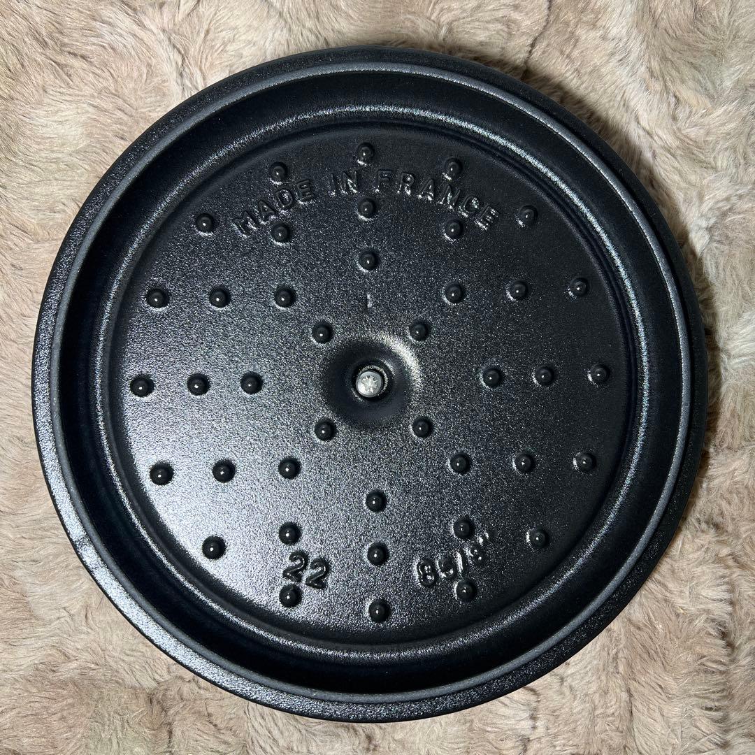 ストウブ　ピコ ココット ラウンド グレー 22cm IH対応