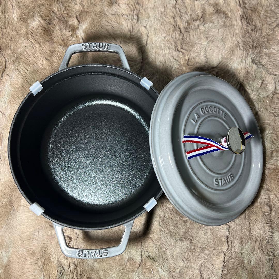 ストウブ　ピコ ココット ラウンド グレー 22cm IH対応