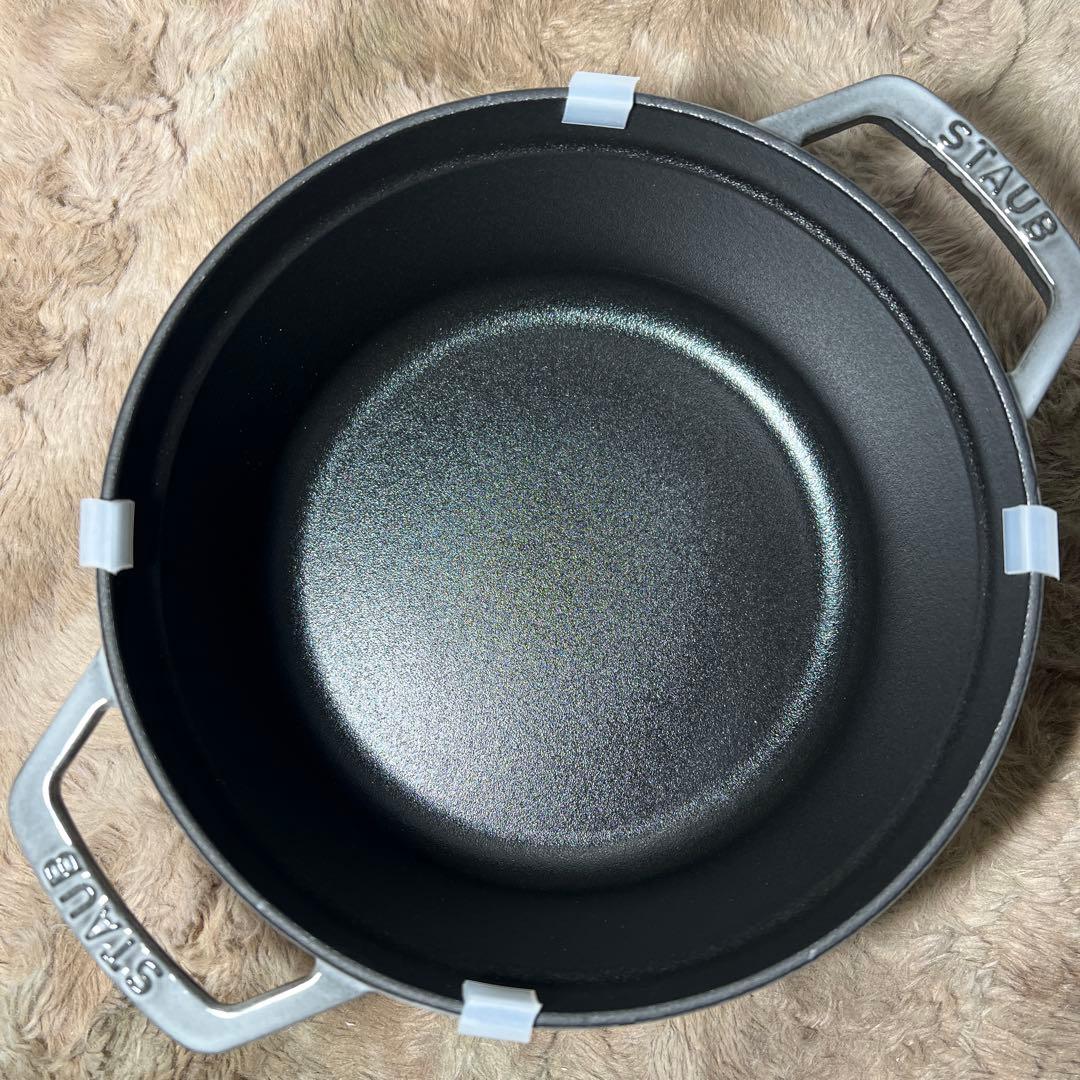 ストウブ　ピコ ココット ラウンド グレー 22cm IH対応