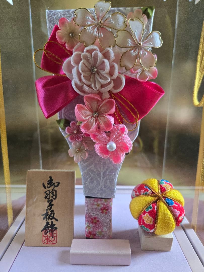 【展示品限り】正月飾り　羽子板　ケース飾り　※閉店セール　H6