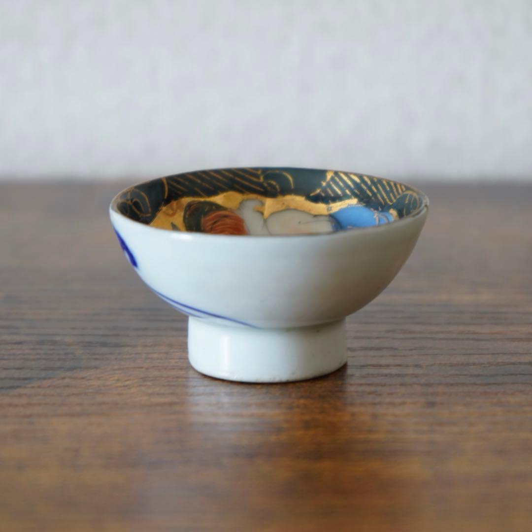 九谷焼 金彩 春画 高台盃 江戸 浮世絵 お猪口 酒器 美術品 - メルカリ