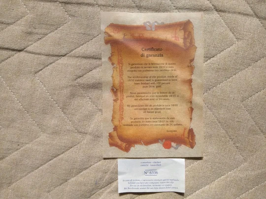 イタリア / 純金装飾カトラリー75本セット