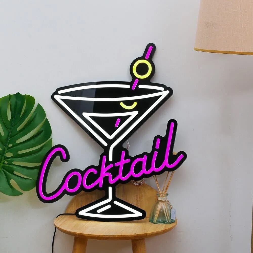 特大 LEDライト ネオンサイン ネオンライト 看板 カクテル COCKTAIL
