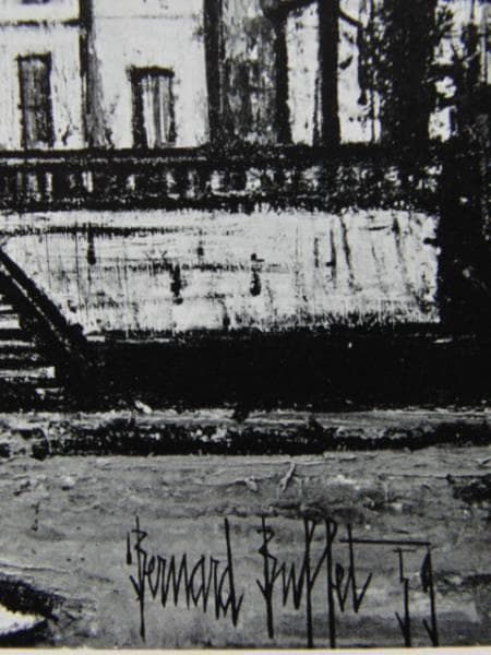 ベルナール・ビュッフェ、「Kiosque a musique」、希少画集の額装画