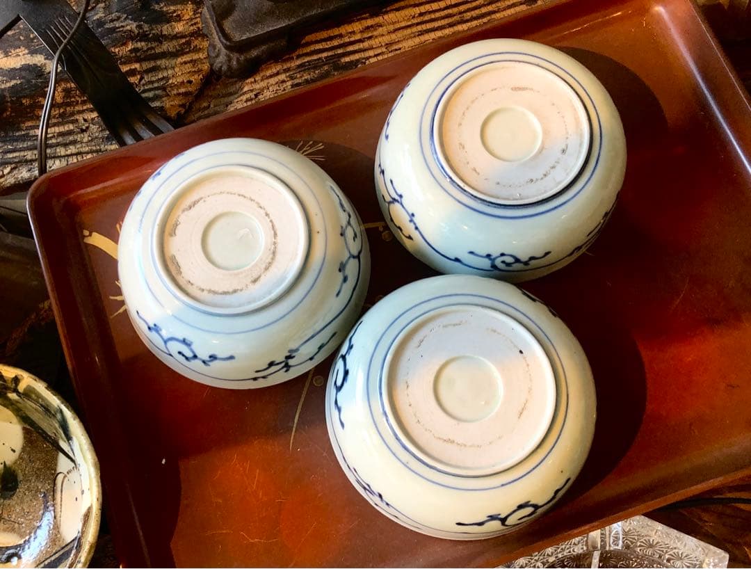 ◆307◆ 和食映え！　伊万里小鉢3客　江戸　蛇の目高台　なます皿　約15cm