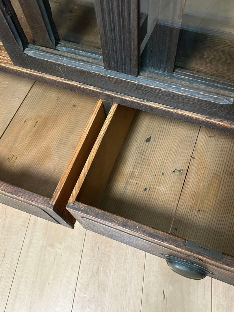 お値下げしました！アンティーク　家具　戸棚　本棚　昭和レトロ