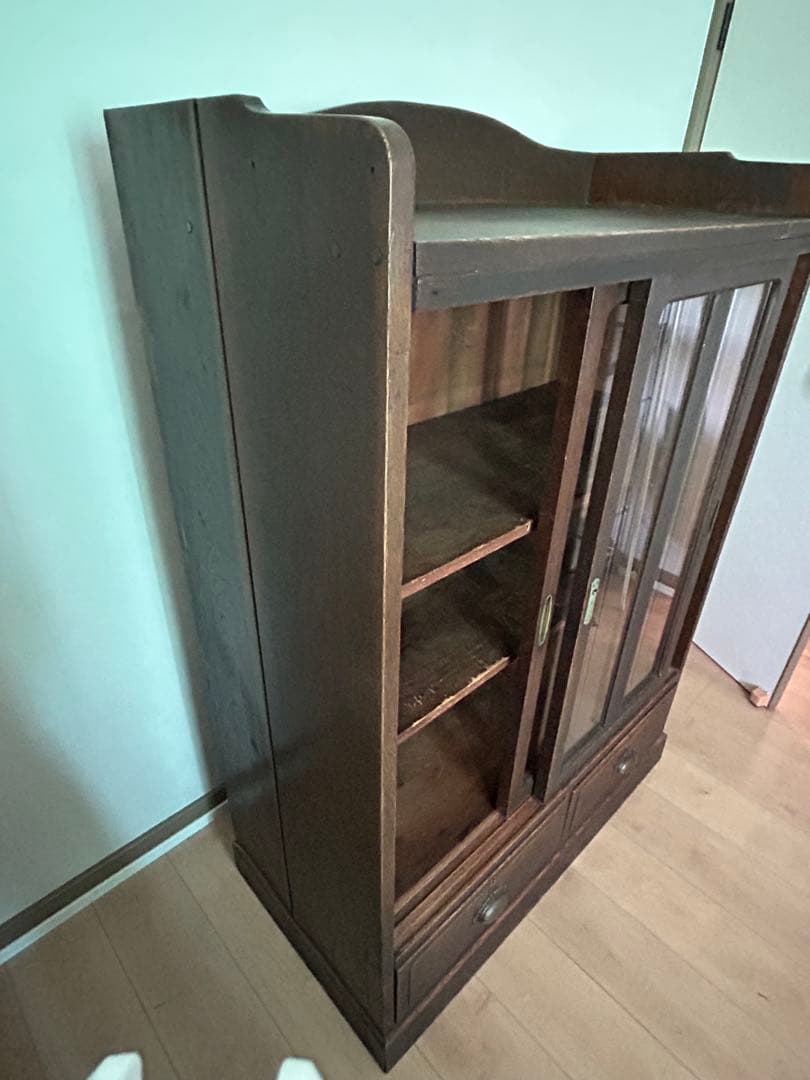 お値下げしました！アンティーク　家具　戸棚　本棚　昭和レトロ