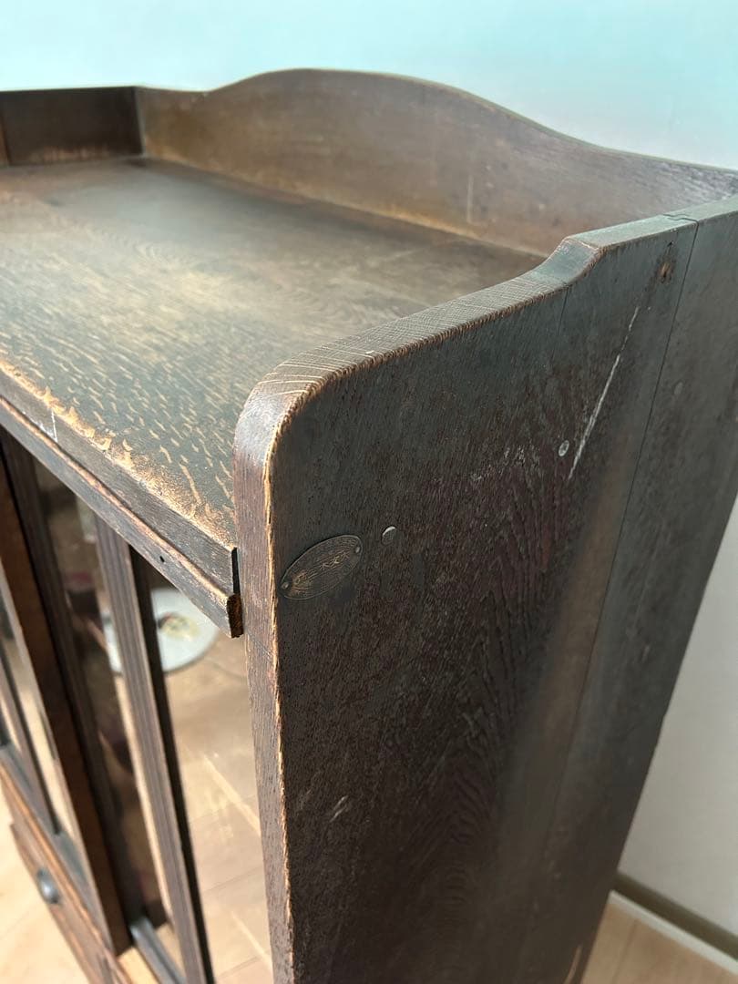 お値下げしました！アンティーク　家具　戸棚　本棚　昭和レトロ