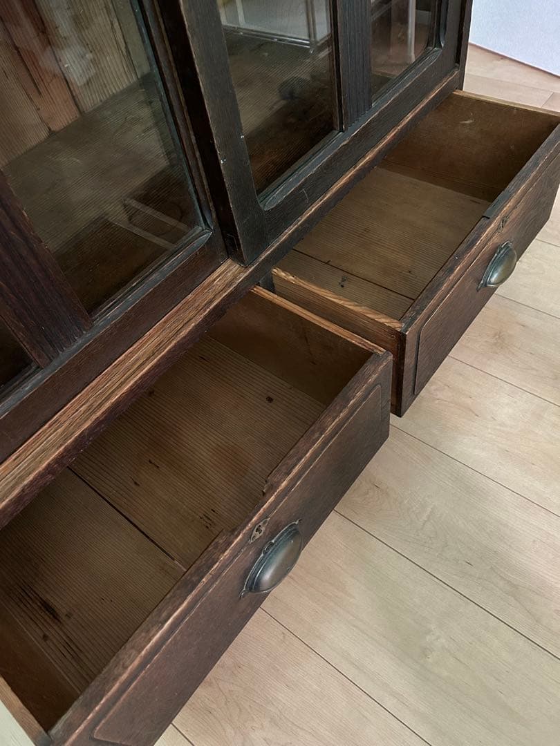 お値下げしました！アンティーク　家具　戸棚　本棚　昭和レトロ