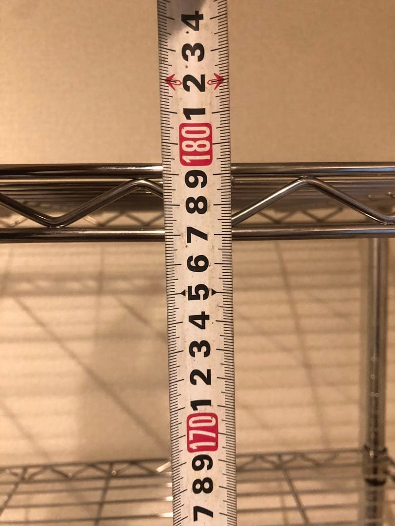 ⑥5段 高さ180cmキャスター付きスチールラック