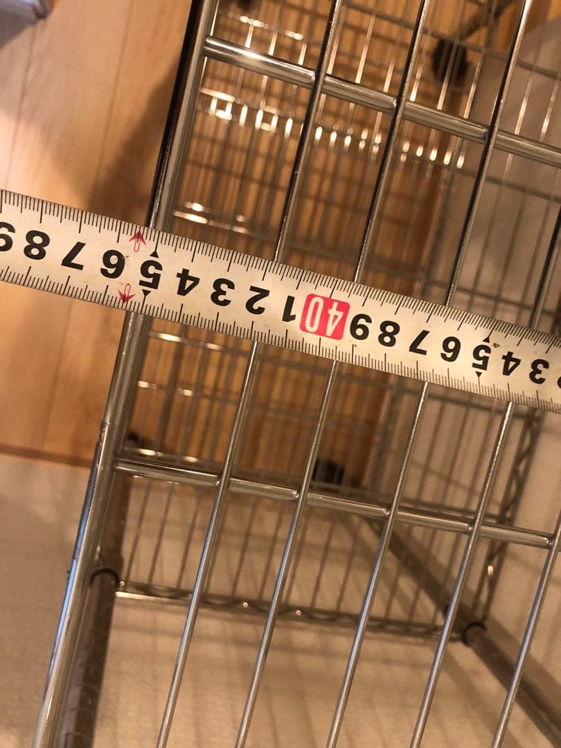 ⑥5段 高さ180cmキャスター付きスチールラック