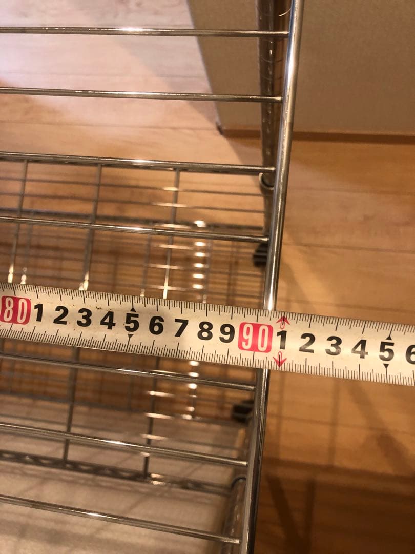 ⑥5段 高さ180cmキャスター付きスチールラック