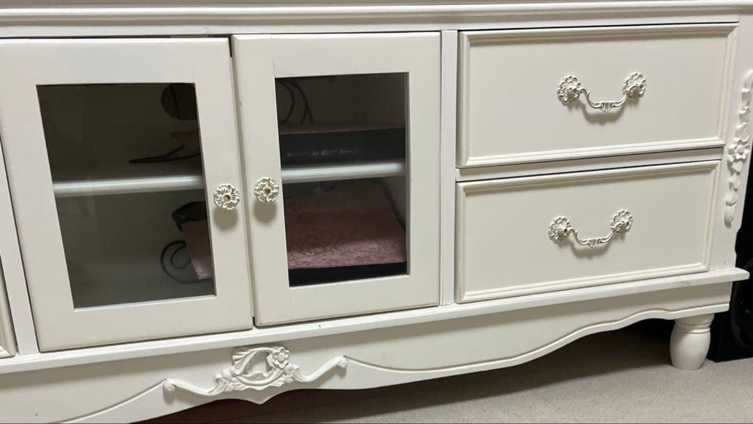 テレビボード　姫系家具　ホワイト家具