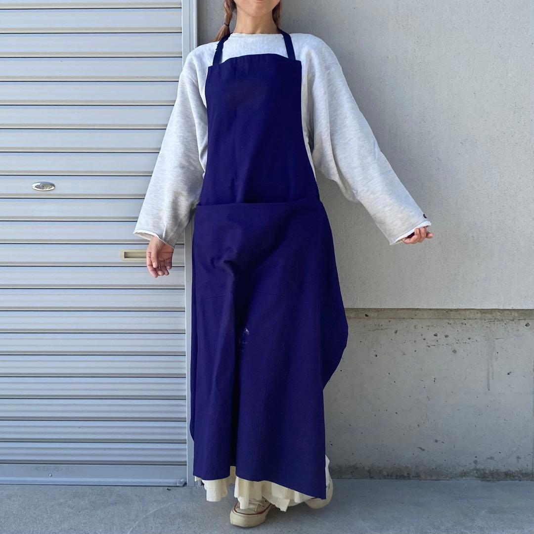 ヴィンテージ　ユーロ　ユニセックス　エプロン　ダメージ