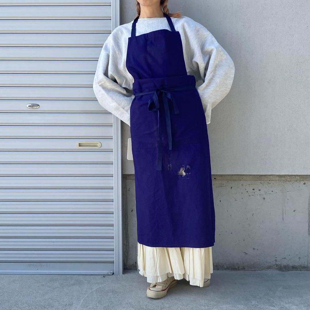 ヴィンテージ　ユーロ　ユニセックス　エプロン　ダメージ