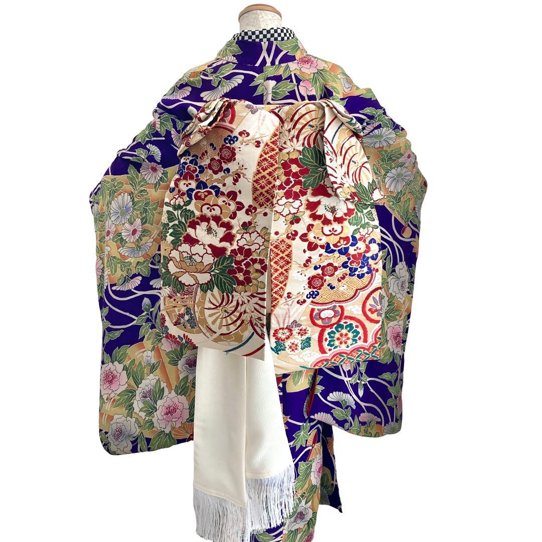 アンティーク 7歳 女の子 子供着物 七五三 アンティーク着物 NO10