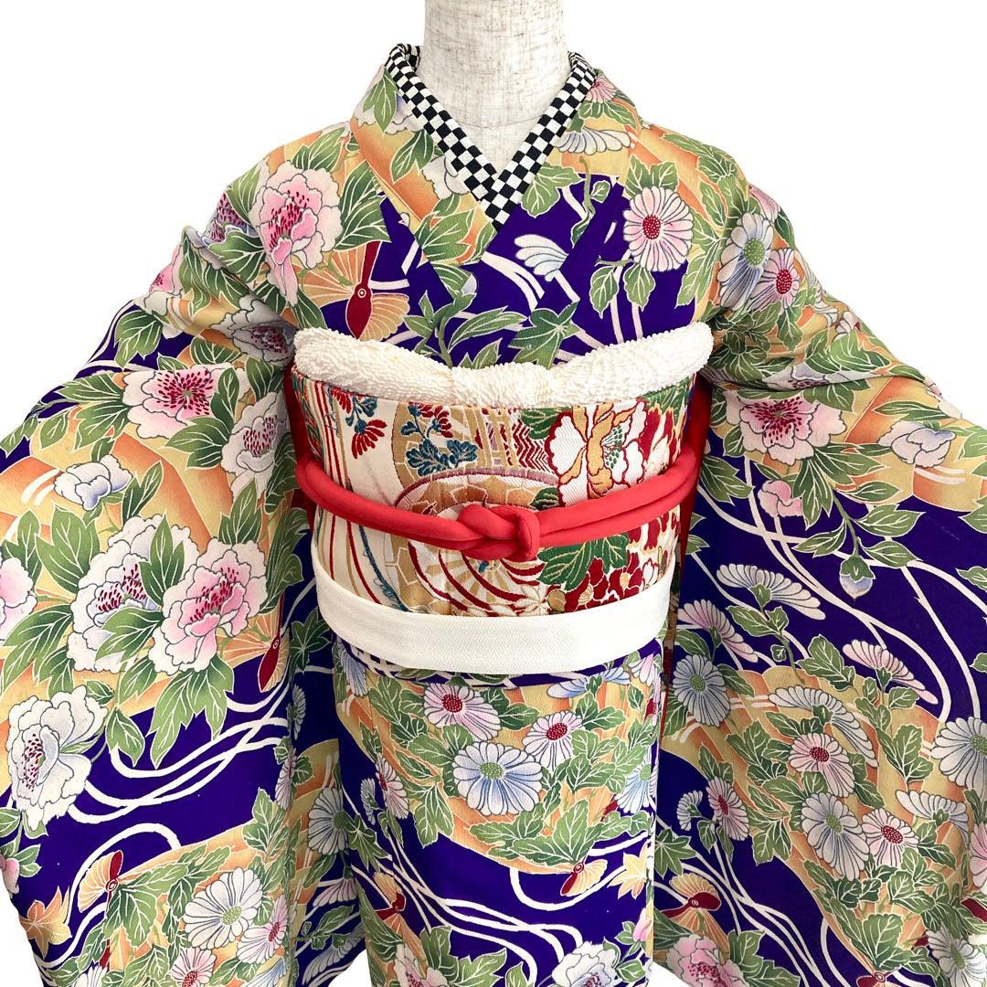 アンティーク 7歳 女の子 子供着物 七五三 アンティーク着物 NO10