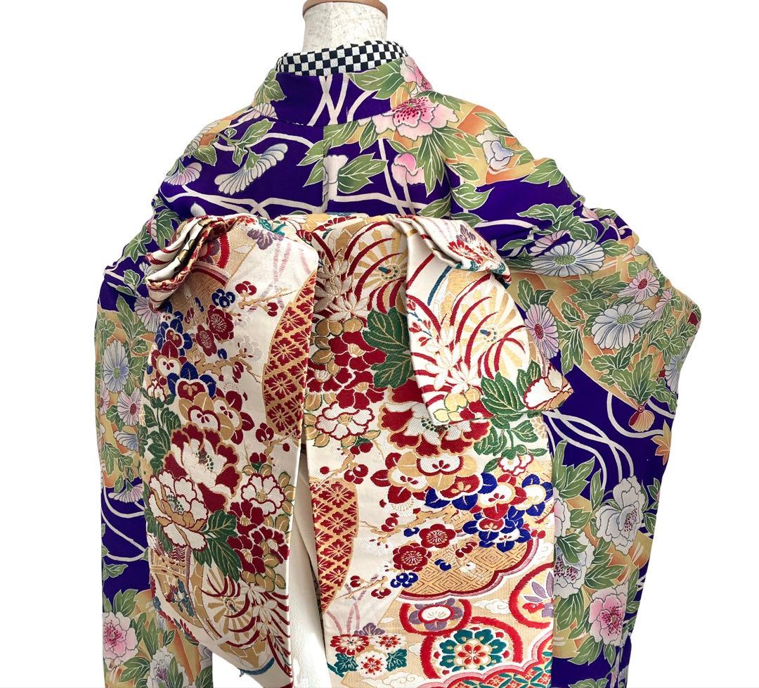 アンティーク 7歳 女の子 子供着物 七五三 アンティーク着物 NO10