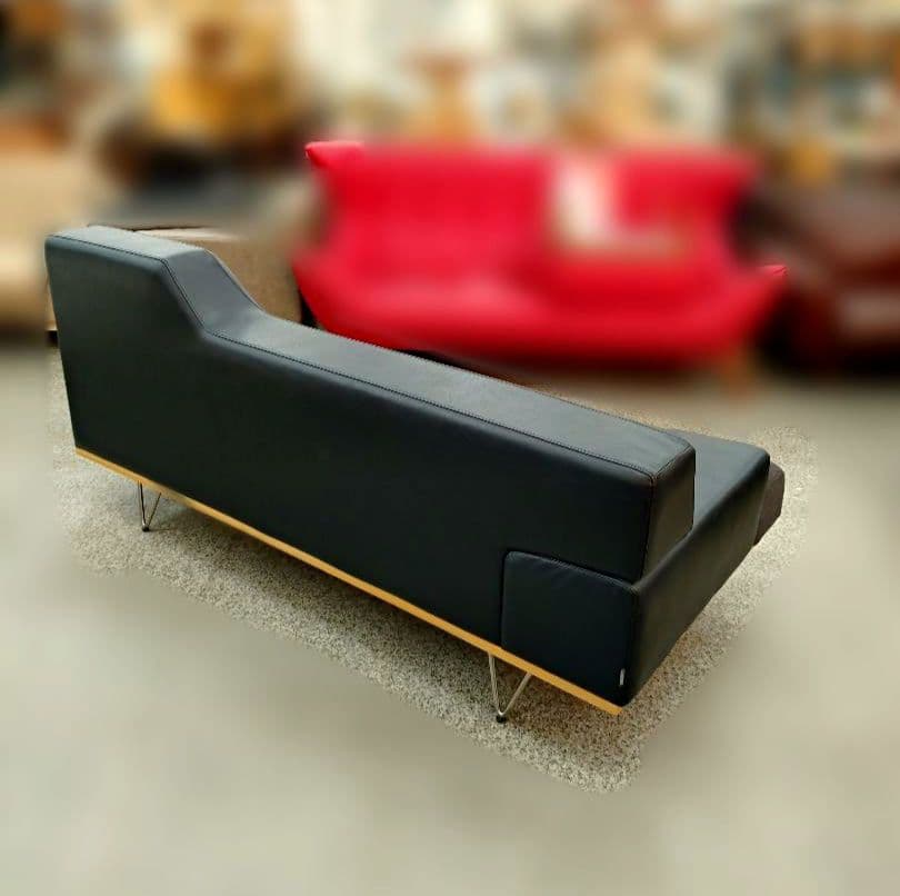 CRASHGATE イットソファ 2.5人掛右肘 ロイヤルブラック×ダークグレー