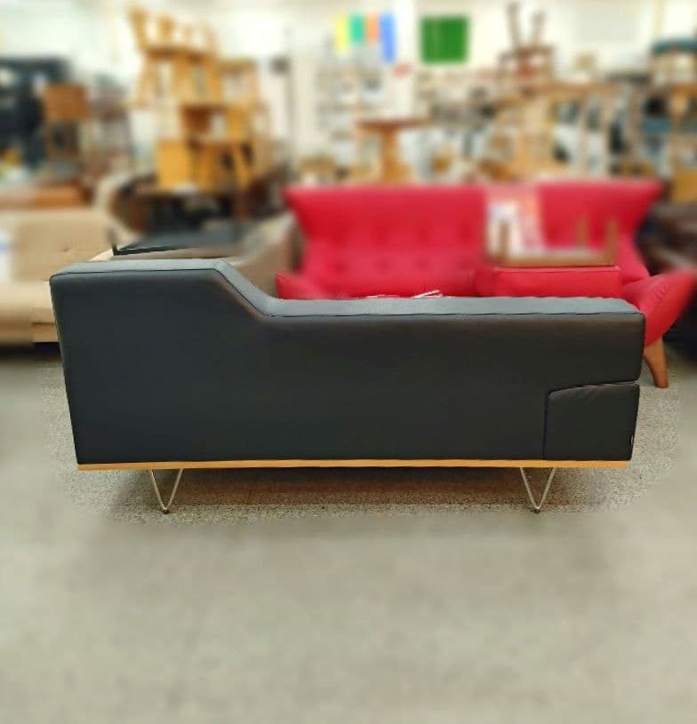 CRASHGATE イットソファ 2.5人掛右肘 ロイヤルブラック×ダークグレー